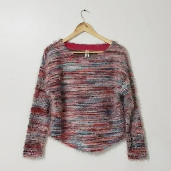 Anthropologie Eyelash Yarns Space Dye Pullover Sweater M - Picture 2 of 4